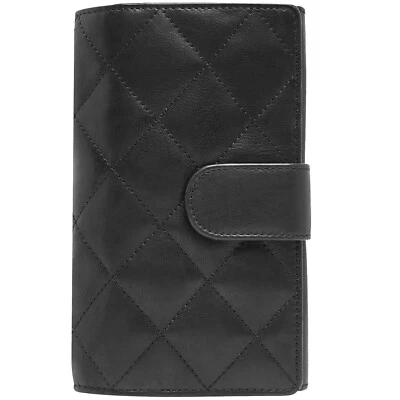 Genuine Leather Wallets For Women's Ladies Clutch Accordion Zipper RFID Blocking - Image 1 of 4