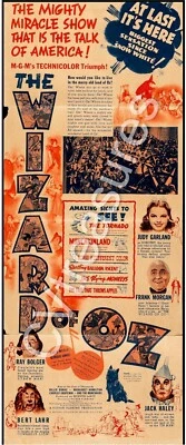 Wizard of OZ RARO Original Autêntico Vintage Cinema Herald Judy Garland - Imagem 1 de 4
