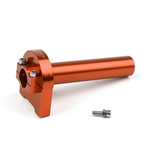 CNC Twist Throttle For Moped Scooter Street Motorcycle Birt Monkey Bike Orange B - Picture 1 of 5