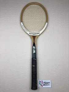 WIP AUTOGRAPH Racchetta Tennis Legno Racket Vintage Fiber Wood Panatta Davis - Imagen 1 de 8
