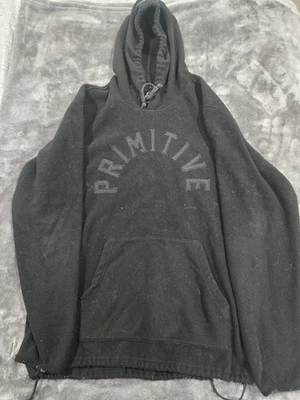Primitive ARCH HOODIE Black Stitch Logo Pullover Sweatshirt Size Large - Image 1 of 4