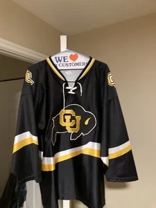 OT Sports Colorado Buffaloes Hockey Starter Jersey Large Rare Ncaa - Picture 1 of 2