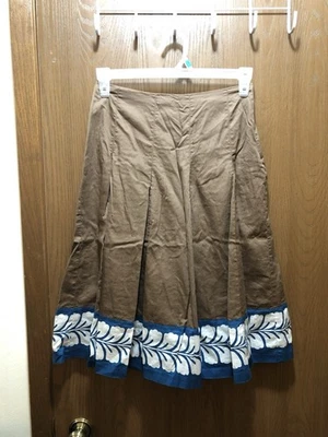 Boden Falda Marrón y Turquesa Mujer Talla 8 Hasta la Rodilla Foto 1 de 4