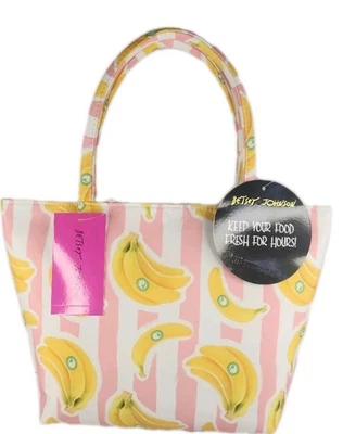 NWT! Designer Betsey Johnson  “Bananas”  Insulated Lunch Tote Satchel MSRP:$38 - Изображение 1 из 4