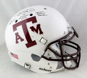 Johnny Manziel Signed A&M Maroon Schutt F/S Authentic Helmet W/3 Insc-JSA W Auth - Picture 1 of 7
