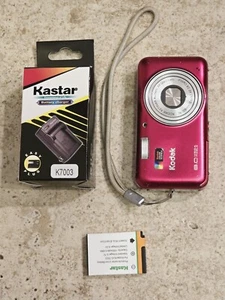 Kodak EasyShare V803 8.0MP Digital Camera Red ** Tested Works** - Picture 1 of 14