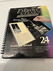 Engrave And Learn Fun Travel Book Famous Places Of The World Sketch And Reveal - Picture 1 of 11