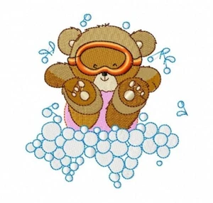 MASCHINENSTICKMOTIVE USB - BATHTIME BÄREN DESIGNS 5X7 KINDER NIEDLICHE TEDDDIES - Bild 1 von 5