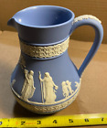 Vintage Collectible Blue Wedgwood pitcher - Made in England - Glazed Inside 1955