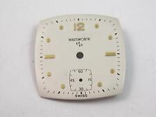 Wadsworth Swiss Pearl Watch Dial Vintage Subdial Gold Markers 22.6mm by 22.6mm