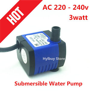3W Mini Submersible Pump Mute Water Pump AC220V 200L/H US Plug for Fish tank