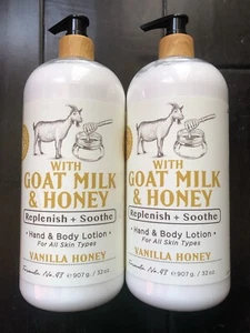 (2x Pack) Rae’s Lil Shop Goat Milk Hand Lotion Home & Body Vanilla Honey 32 oz - Picture 1 of 1
