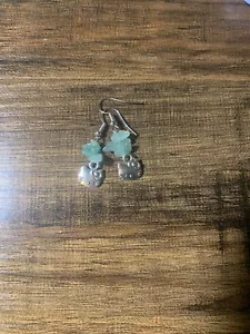 Green Aventurine HK Earrings - Picture 1 of 4