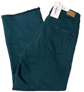 Judy Blue Los Angeles High Waist Wide Leg Crop 1/25, Teal Green, JB88104C, New - Picture 1 of 12