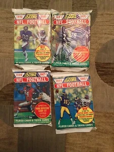 1990 Score Football Wax Pack series 1 - Picture 1 of 1
