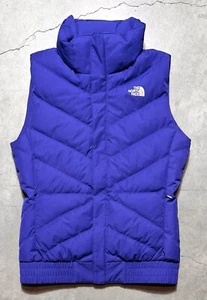 Women's The North Face 600 Purple Goose Down Quilted Puffer Vest Jacket sz L - Picture 1 of 8
