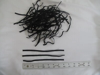 (100) NUEVAS Tiras Elásticas Precortadas 8" 1/4" NEGRAS - ¡Suficiente para 50 Máscaras! ¡Vendedor de Estados Unidos! Foto 1 de 4