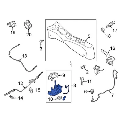 For Nissan Versa 2014-2019 Nissan 349019KA1C Automatic Transmission Shift Lever Foto 1 de 2