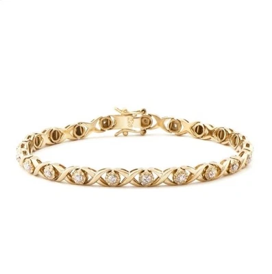 Brazalete de diamantes de oro amarillo de 18 quilates  Foto 1 de 2