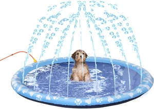 Pawhut Splash Pad 150 Cm Aspersor De Juegos De Agua Con Rociador Tapete De Salpi - Imagen 1 de 12
