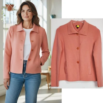 Talbots xs merino wool knit button cardigan sweater blazer jacket grandma preppy Foto 1 de 4