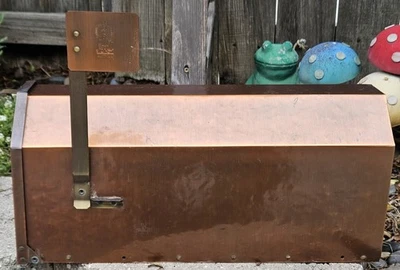 De colección Colony Metalsmiths, Inc. Cobre y Latón Buzón Poste Montado Foto 1 de 4