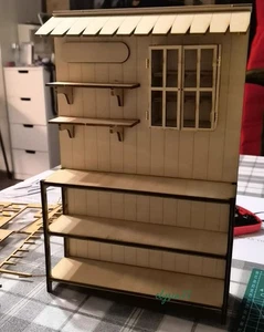 1:12 Scale Vintage Handmade Dollhouse Miniature Garden Storage Rack DIY Kit - Picture 1 of 15