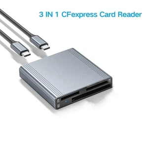 3 in 1 Card Reader USB 3.1 Gen2 10Gbps For CFexpress Type A / B/SD Memory Card D - Picture 1 of 12