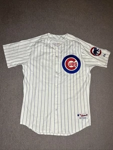 Camiseta Majestic Chicago Cubs Mark Prior Home blanca a rayas talla 48 MLB - Imagen 1 de 10