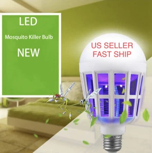 E27 Light Zapper LED Lightbulb Bug Mosquito Fly Insect Killer Bulb Lamp Home - Picture 1 of 7