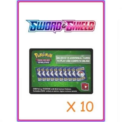 10x unbenutzte Pokemon Online Code Karten - verschiedene Sets - Bild 1 von 3