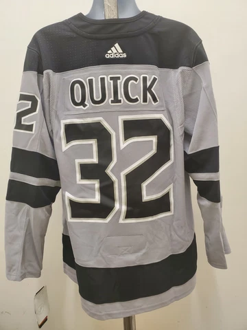 New Jonathan Quick mens Los Angeles Kings Jersey  XL (54) Gray $225 LA #32 Cover