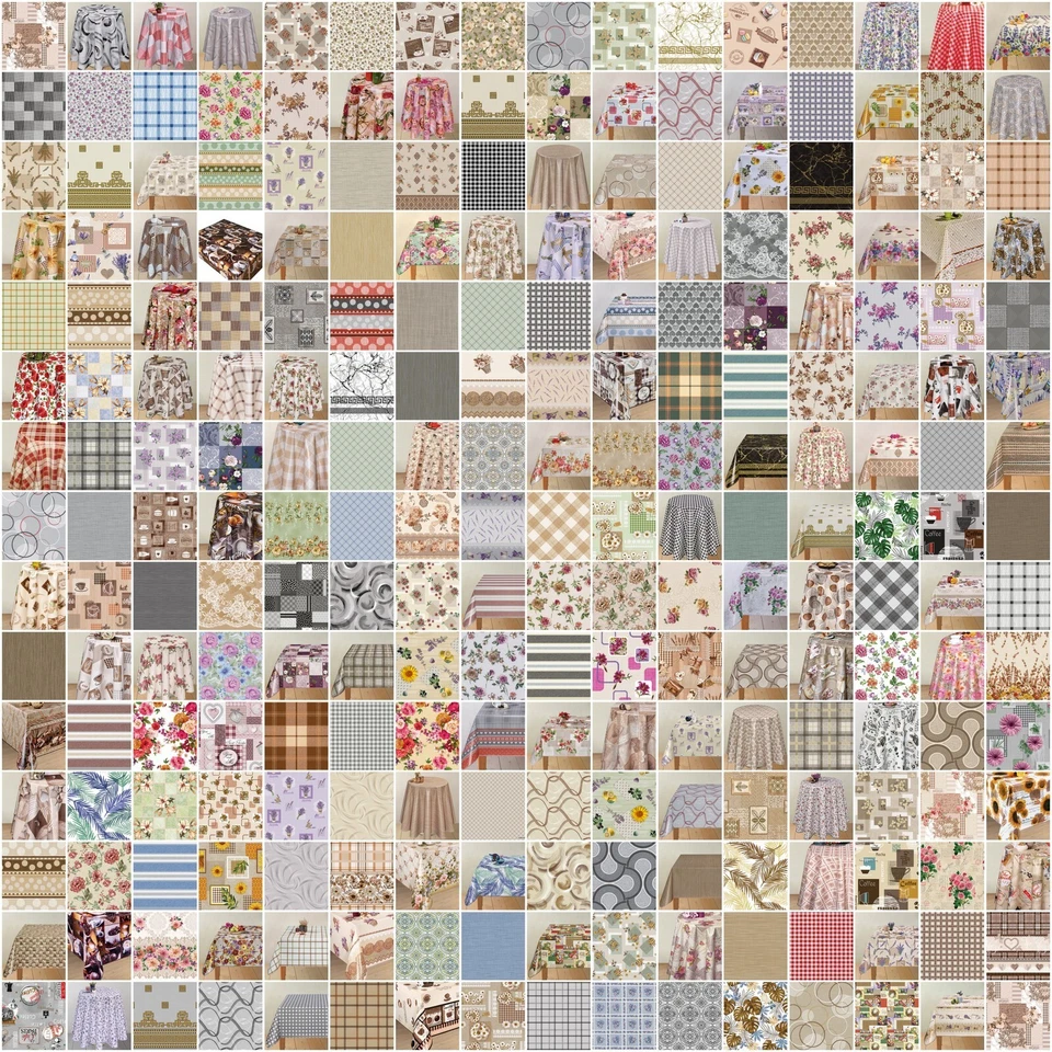 OILCLOTH STORE Wipe Clean Tablecloth Wipeable PVC Vinyl Oilcloth Table Cover Protector 1,2,3 M