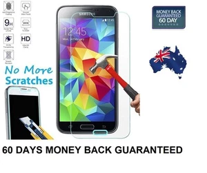 Genuine Tempered Glass Screen Protector for Samsung Galaxy S5 Mini - Picture 1 of 2