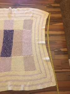 Handmade Crochet Multicolor Blanket/table/sofa throw 41 by 39 approx - Picture 1 of 10