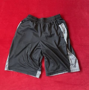 Champion Boy's Elastic Waist Black & Gray Side Pockets Athletic Shorts L (12-14) - Picture 1 of 6