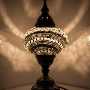 Mosaik Tischlampe Türkische Mosaiklampe Handgearbeitet Orientalische Lampe - Bild 1 von 3
