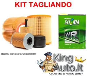 KIT TAGLIANDO 3 FILTRI + 4LT OLIO SELENIA 0W30 FIAT TIPO 1.3 MULTIJET 70KW 95CV - Bild 1 von 1