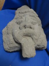 Pre Columbian Stone Head Face Carving Large 12 inch Carving