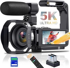 Delmodes 5K Camcorder Video Camera 64MP 18X Digital Zoom Camcorder WiFi IR Night - Picture 1 of 7