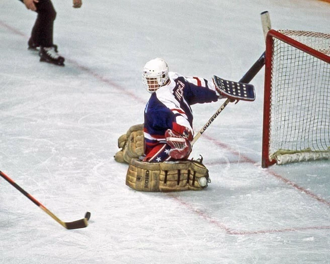 1988 USA HOCKEY vs Finland Glossy 8x10 Photo MIKE RICHTER Print Poster Calgary - Image 1 of 1