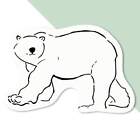 Naklejki na naklejki "Niedźwiedź polarny" (DW007182)
