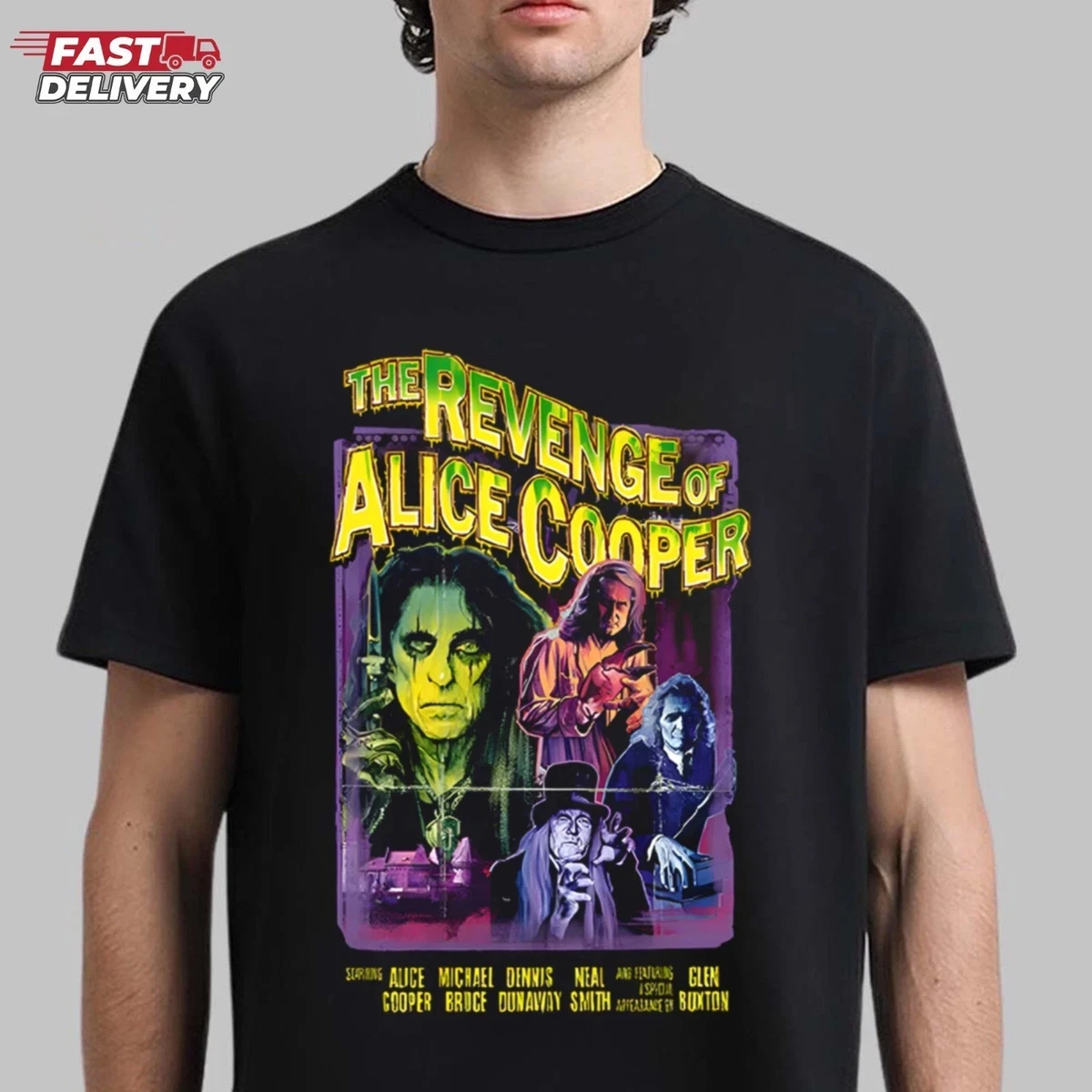 Alice Cooper Welcome To My Nightmare Halloween Band T-Shirt - Vintage Tour Design