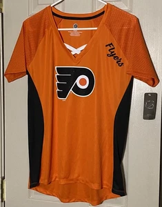 Flyers Hockey NHL Philadelphia Damen Kurzarm Shirt Medium Neu mit Etikett - Bild 1 von 5
