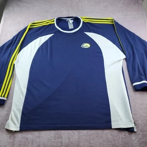 Maglione girocollo vintage ADIDAS originale logo uomo taglia 2XL blu 3 righe - Foto 1 di 24