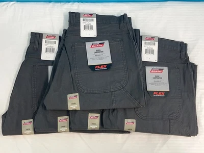 Dickies Mens Duck Carpenter  Relaxed Fit Grey Pants Bundle - Size-34x30 - Image 1 of 4
