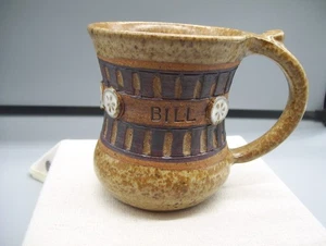 Taza de café personalizada "Bill" de cerámica artística de gres firmada por Ed Schrock - Imagen 1 de 8