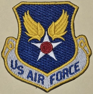 USAF AIR FORCE LOGO WINGED STAR FULL COLOR LATCH with Hook & Loop Backing NEW! - Picture 1 of 4
