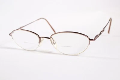 Elle Eyeglasses EL 18535 Women Bronze Semi-Rimless Titanium Glasses Frames 51 mm - Image 1 of 4
