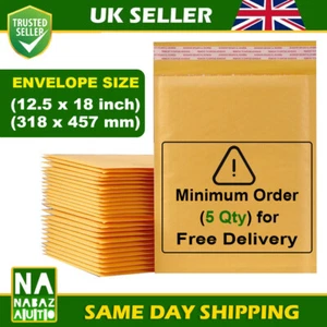 GTOOLD KRAFT BUBBLE MAILER PADDED SELF SEAL ENVELOPES BAGS (12.5 x 18 inch) - UK - Picture 1 of 7